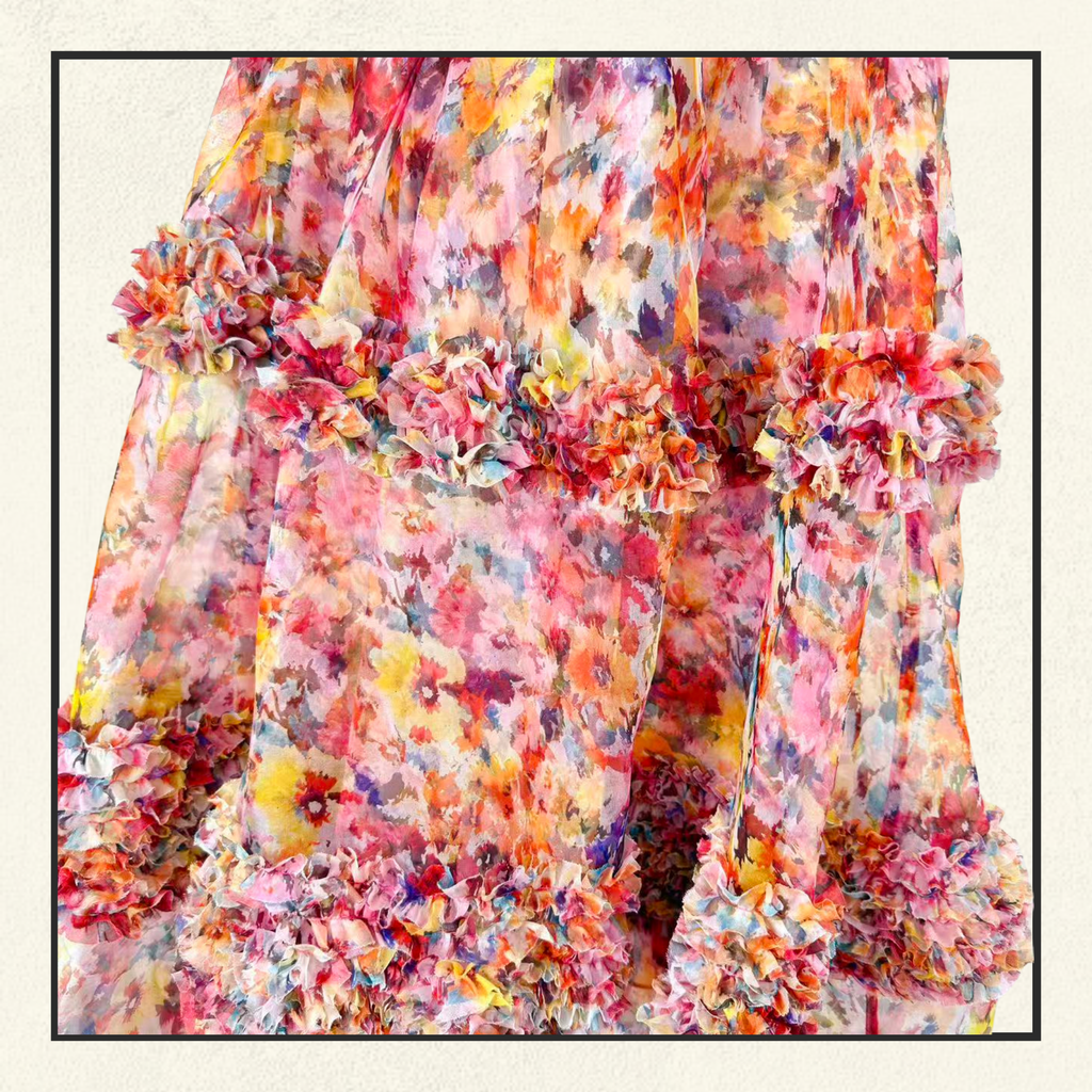 LUNA RUFFLE BANDEAU GOWN