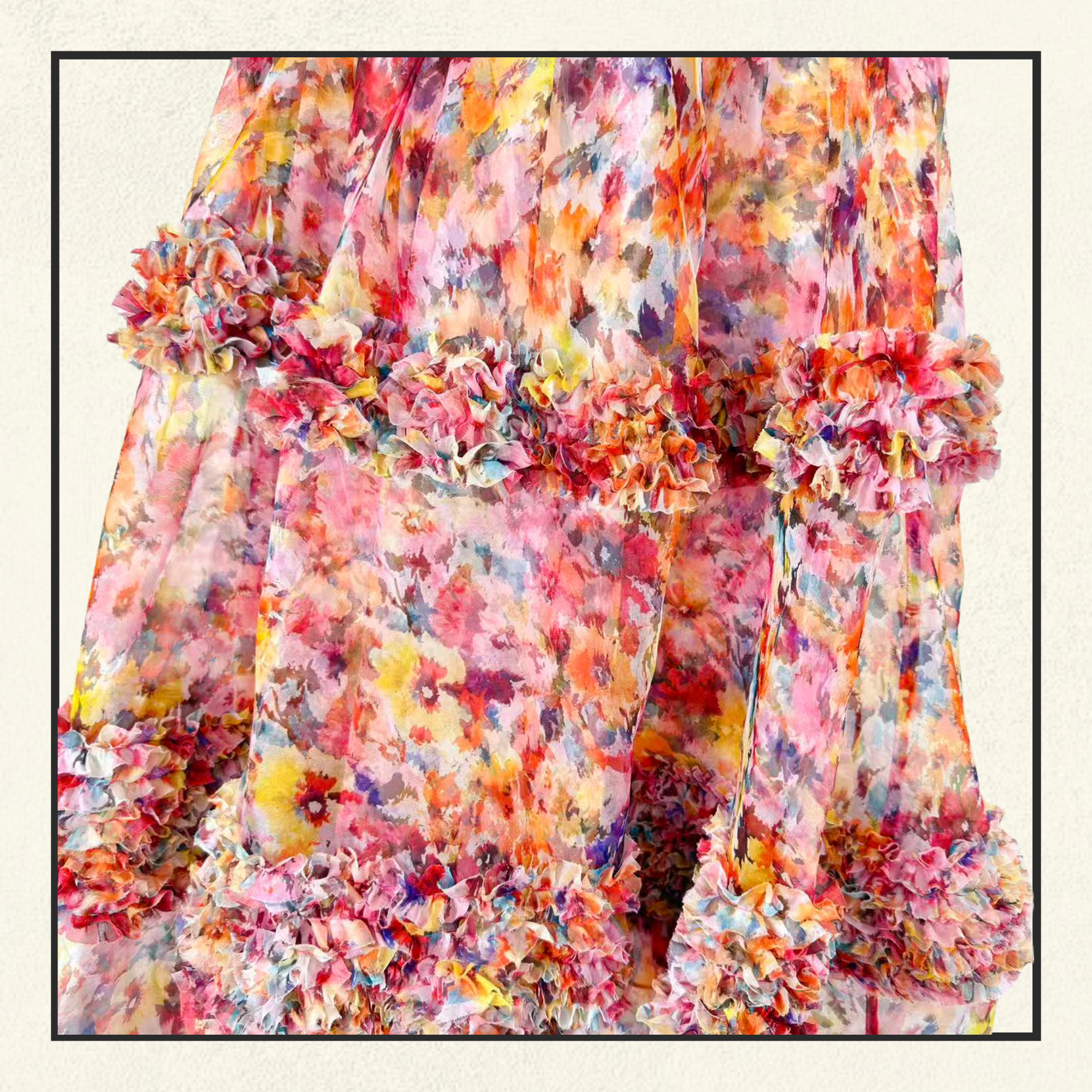 LUNA RUFFLE BANDEAU GOWN
