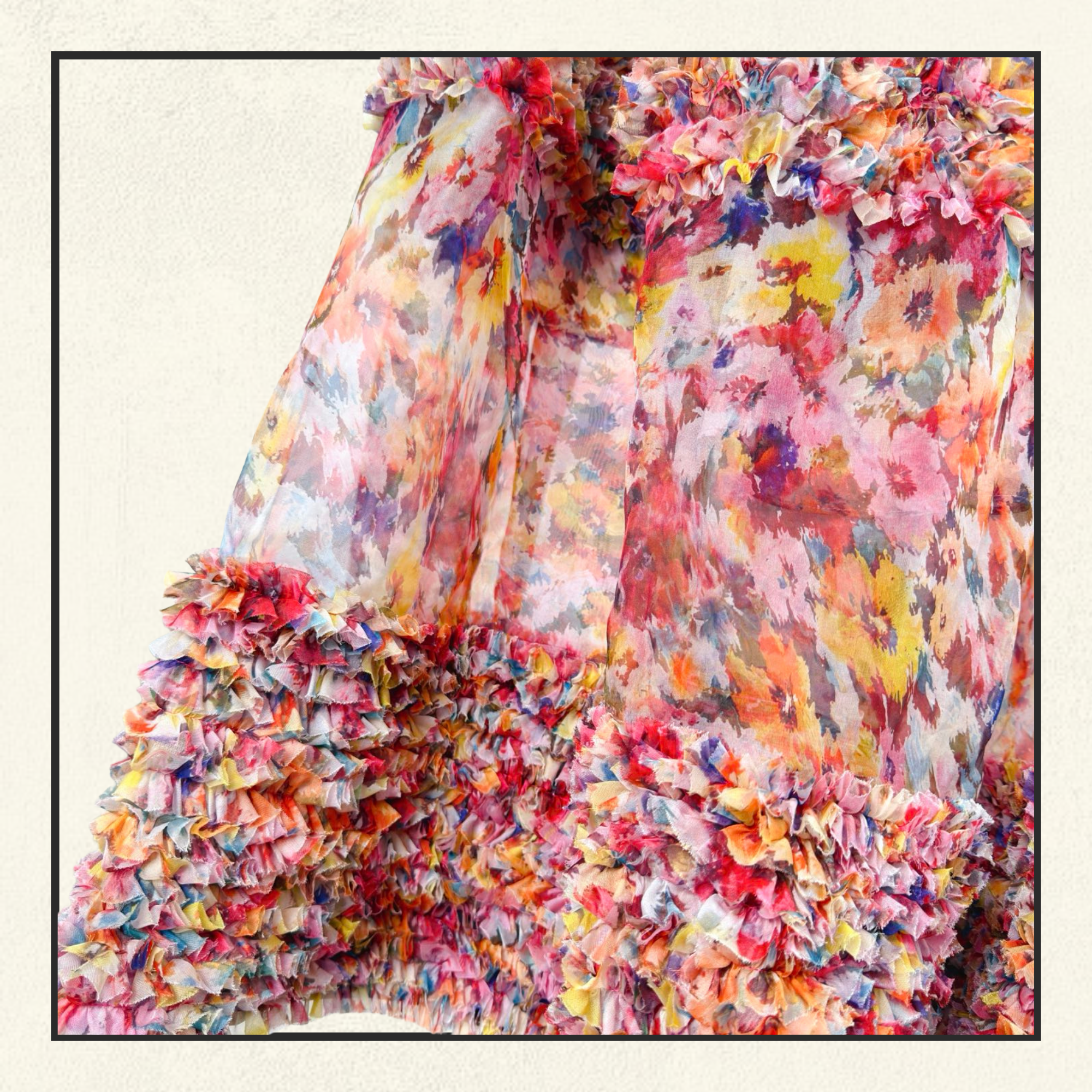 LUNA RUFFLE BANDEAU GOWN