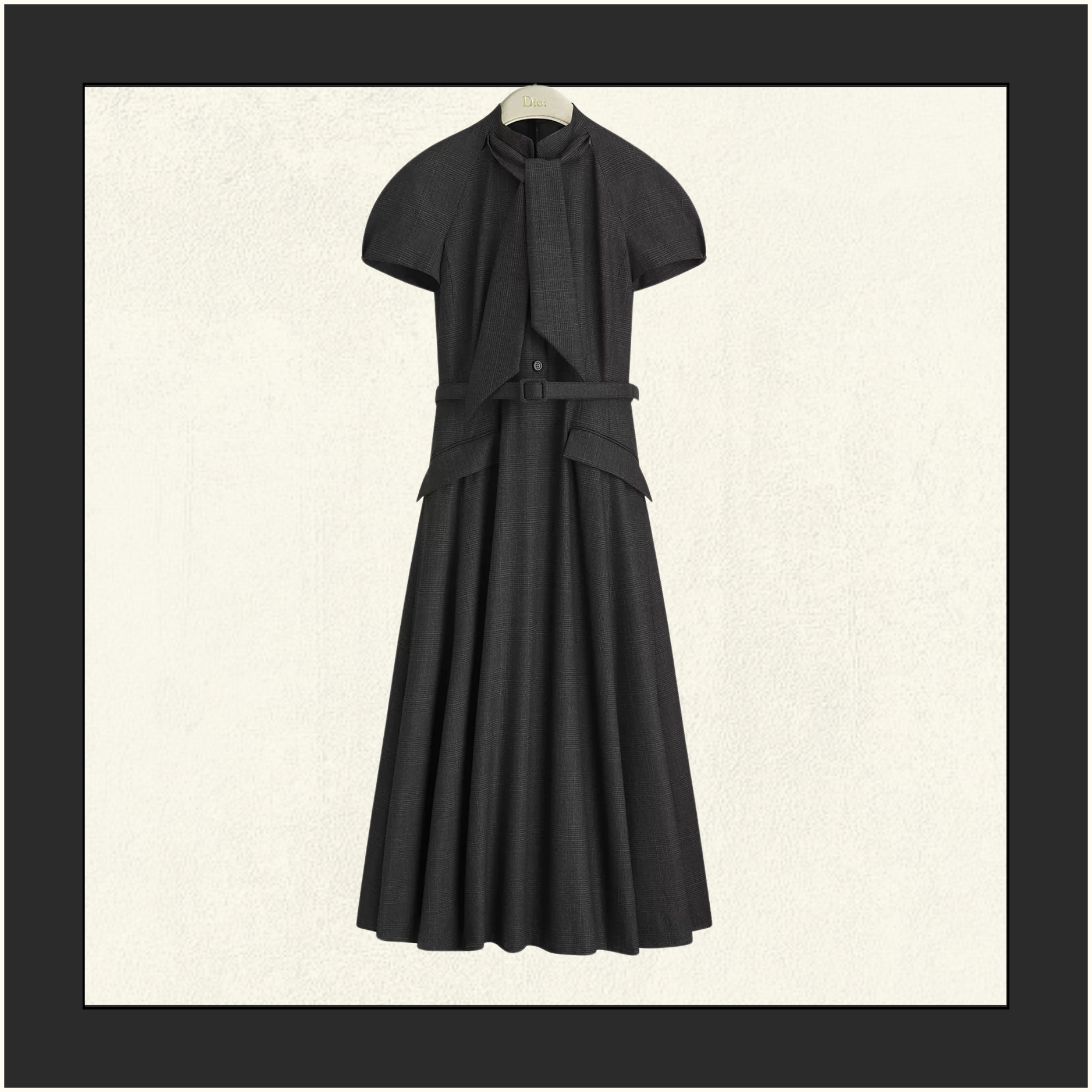 ASCOT EFFECT TIED COLLAR DRESS